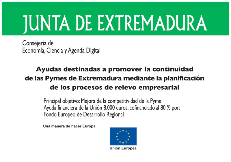 Ayudas destinadas a promover la continuidad de las Pymes de Extremadura mediante la planificación de los procesos de relevo empresarial.